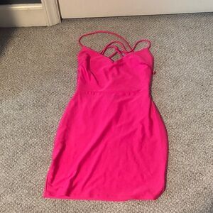 Windsor Hot Pink Strappy Mini Dress